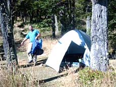 Campingpladsen ved Perito Moreno