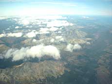 Tierra del Fuego set fra flyet