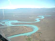 Fra flyet, Rio Grande i Tierra del Fuego